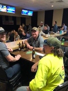 Home Builders Association of Billings networking event with members at a bar.
