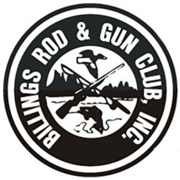 Billings Blowing Rod & Gun Club logo with mountain and hunting imagery.
